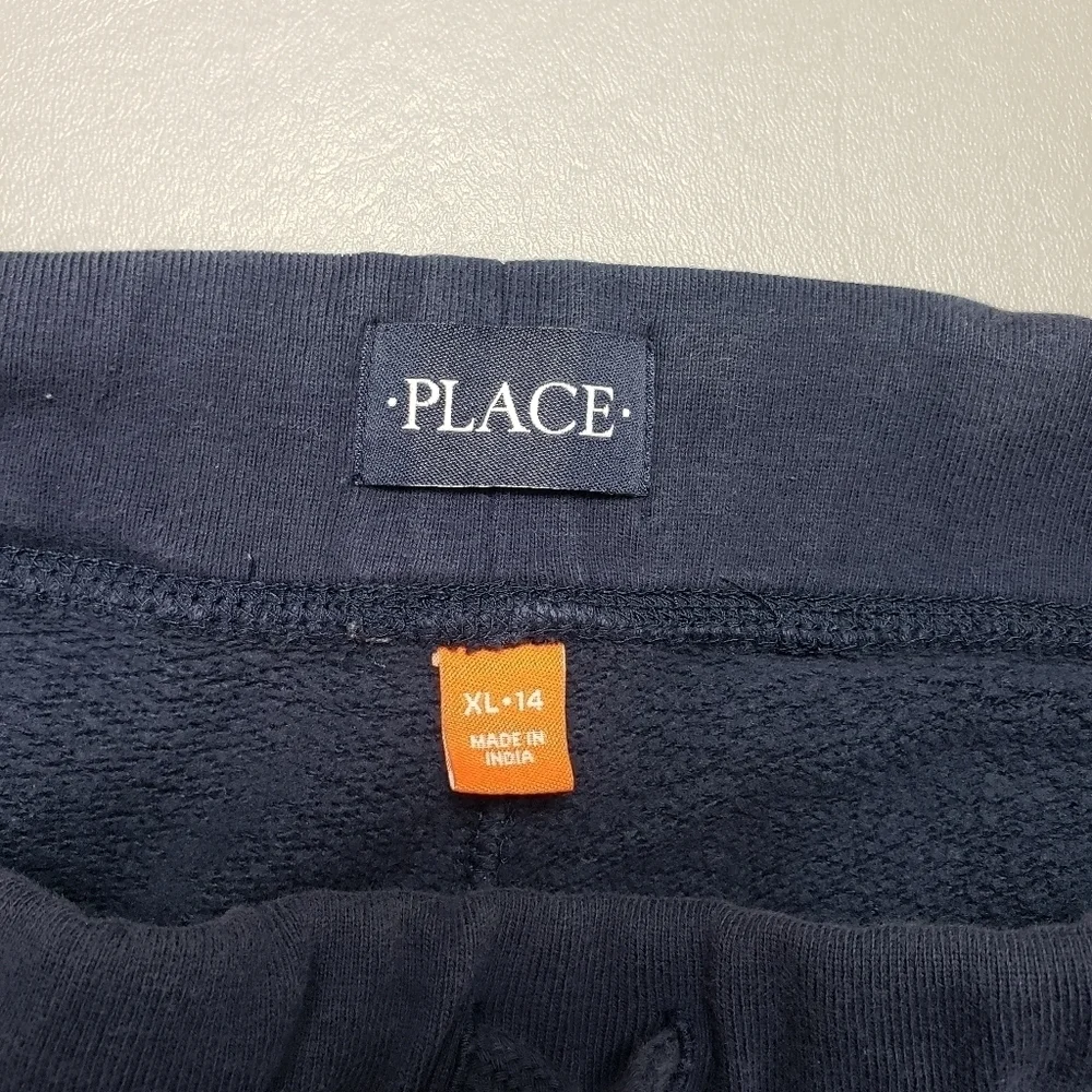 the childrens place boys navy blue jogger sweatpants size XL 14